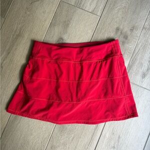 Lululemon Pace Rival Red Women's Tennis Skirt